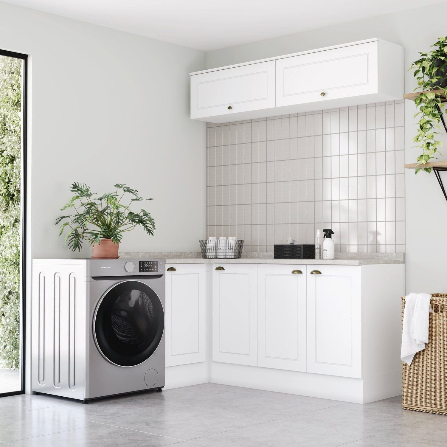 Lavanderia Modulada 5 Peças Com Tampo Americana Branco