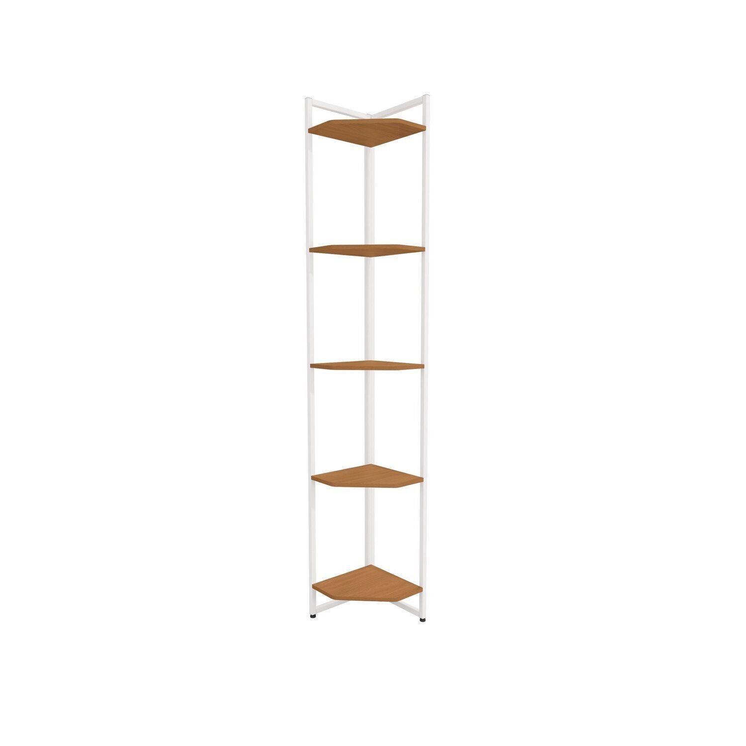 Torre De Canto 5 Prateleiras Canela/branco - Carrefour