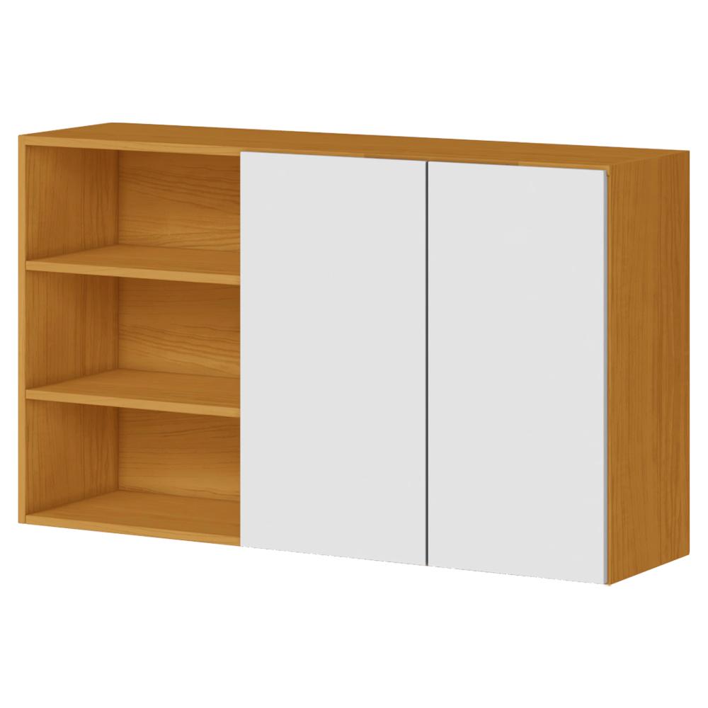 Armario Aereo 2 Portas 120cm 2006802 Cinamomo Branco Armoveis