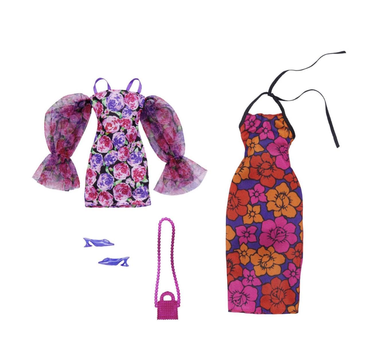 Conjunto De Moda Barbie, Pacote Com 2 Bonecas De Moda E Acessórios