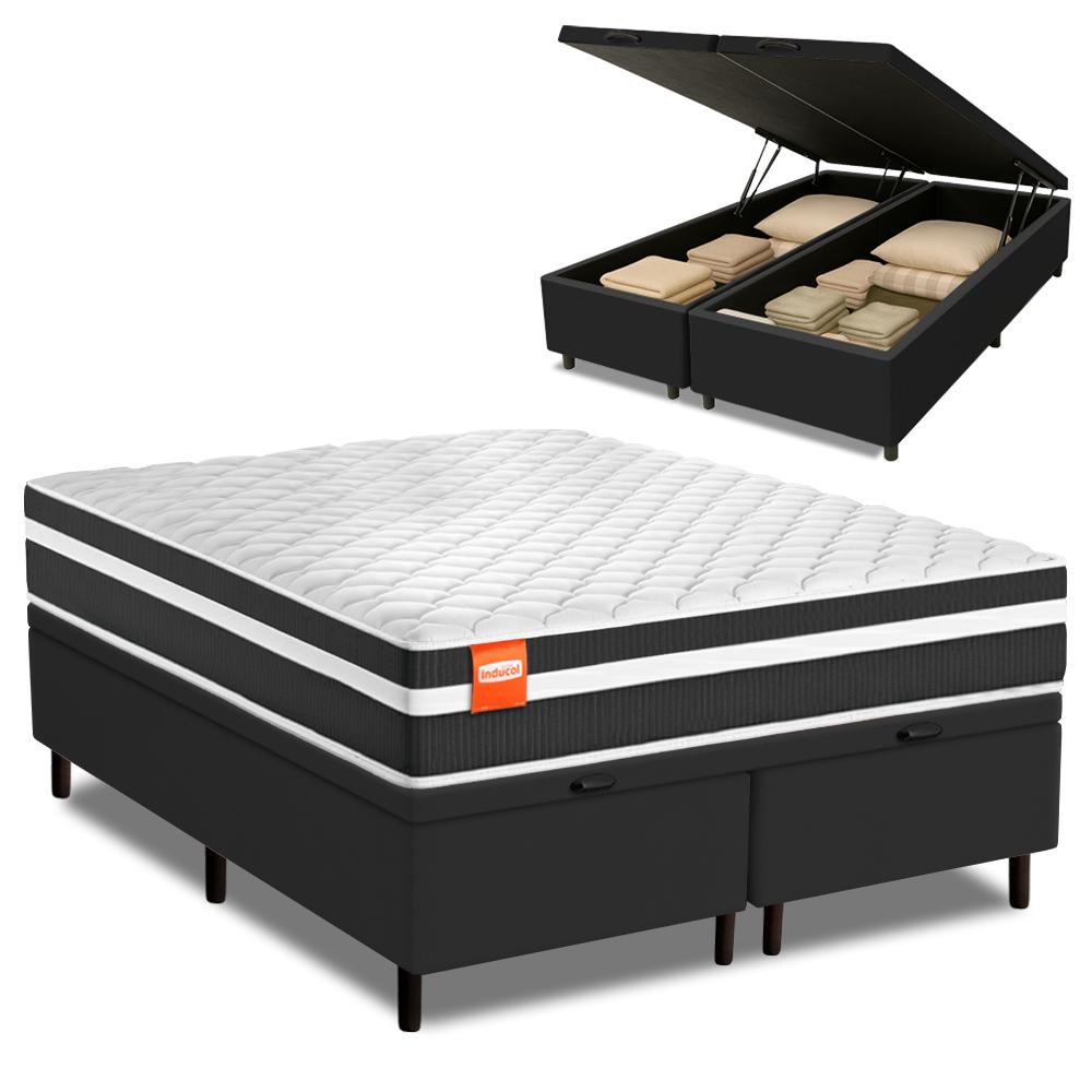 Cama Box Baú Queen Molas Ensacadas Bali 158x198x63cm