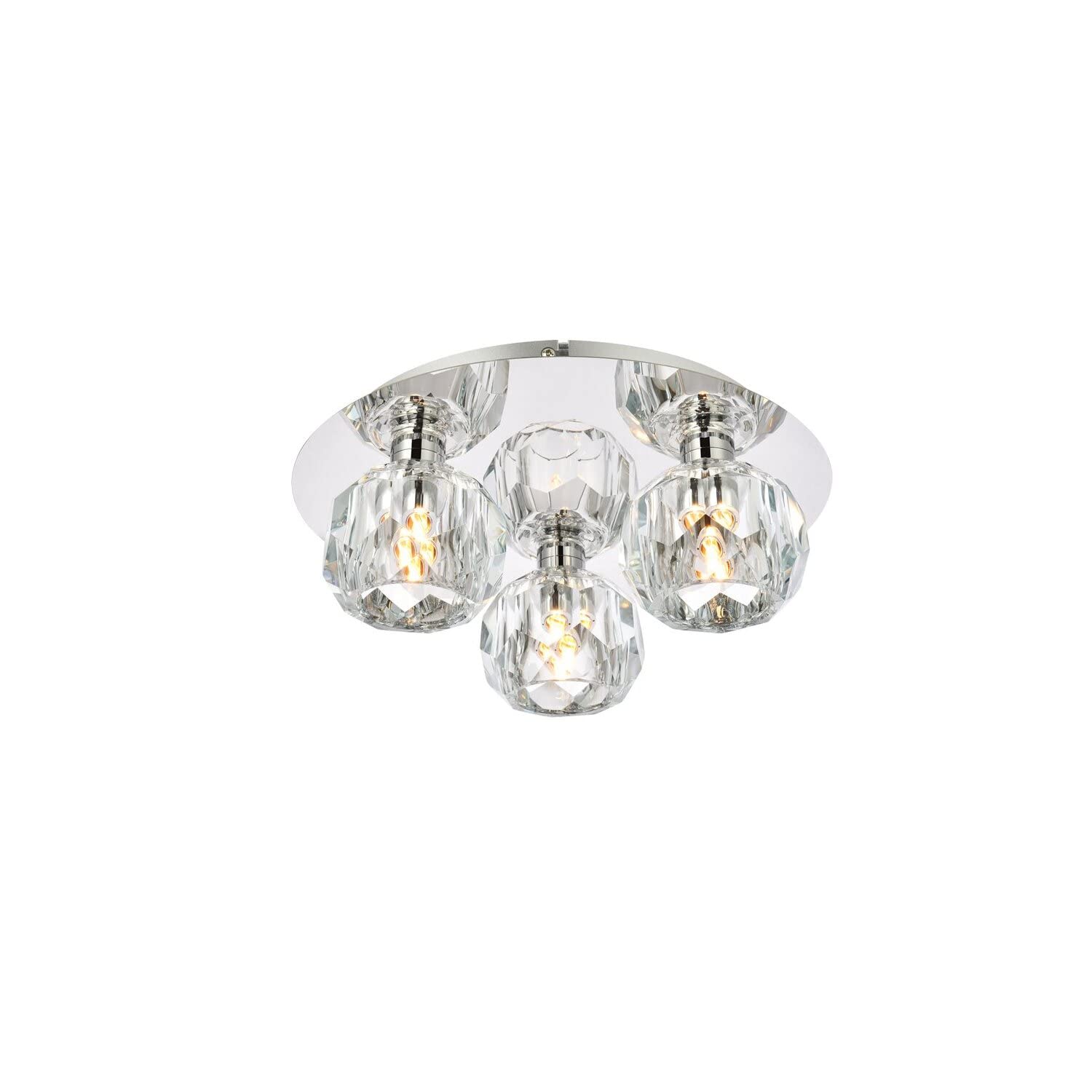 Candeeiro De Teto Elegant Lighting Graham 3 Light Chrome
