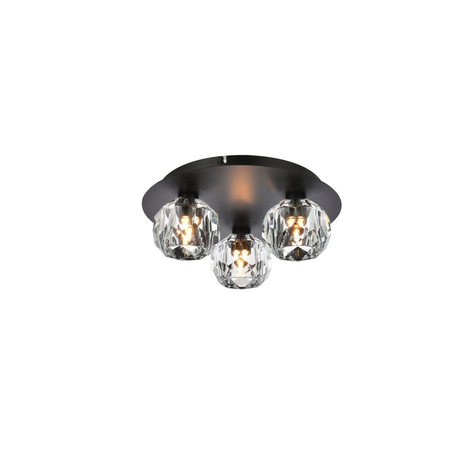 Candeeiro De Teto Elegant Lighting Graham 3 Light Black