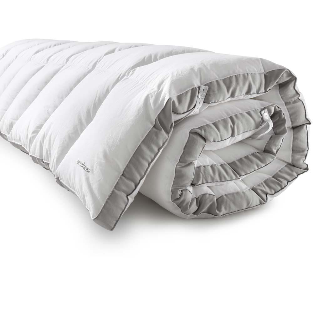 Pillow Top Queen 233 Fios Sublime - Artelassê Branco/cinza
