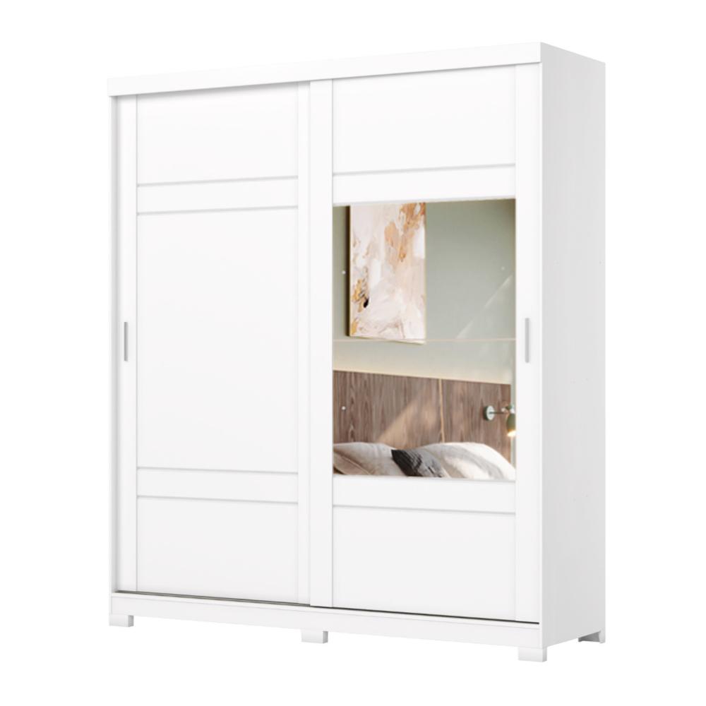 Guarda Roupas Casal 2 Portas De Correr Com Espelho 3 Gavetas Dalia