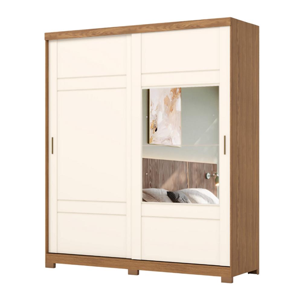 Guarda Roupas Casal 2 Portas De Correr Com Espelho 3 Gavetas Dalia