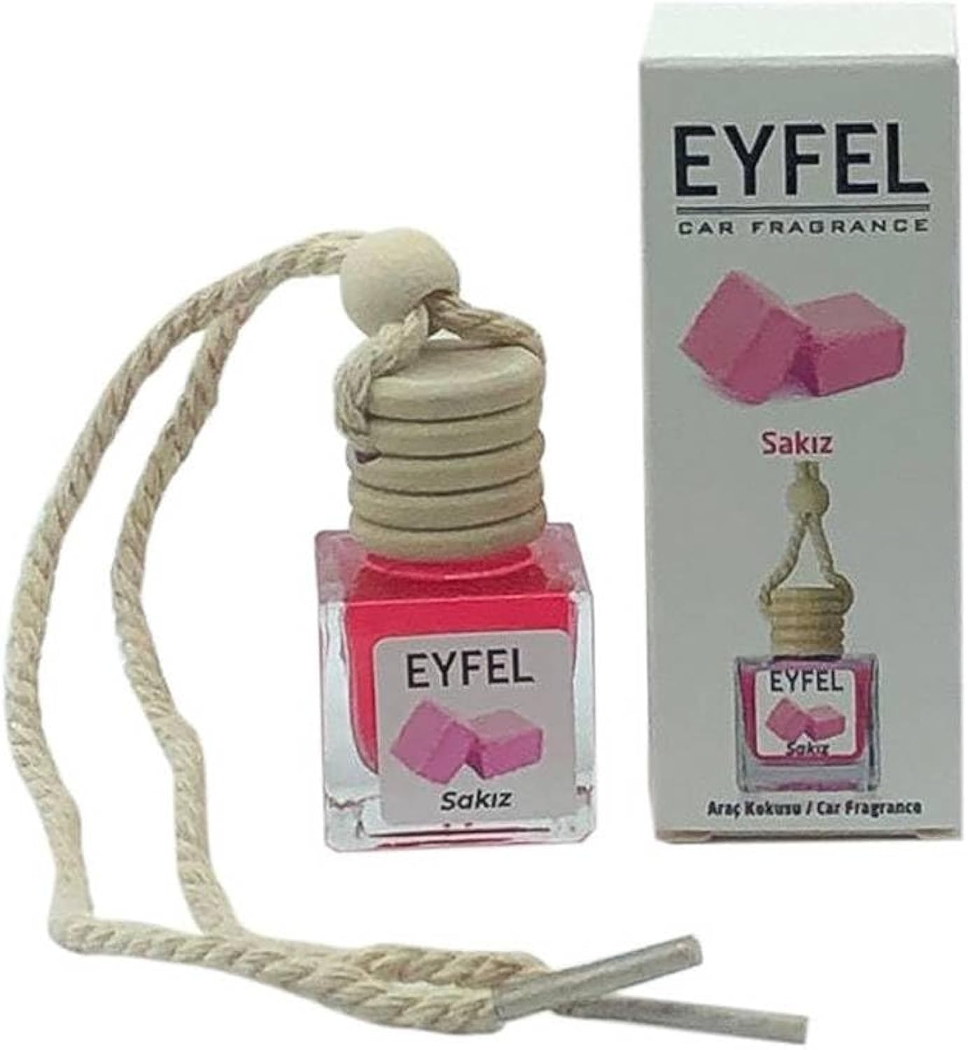 Ambientador Para Auto Eyfel Eau De Parfum Aroma A Goma 10ml Rosa