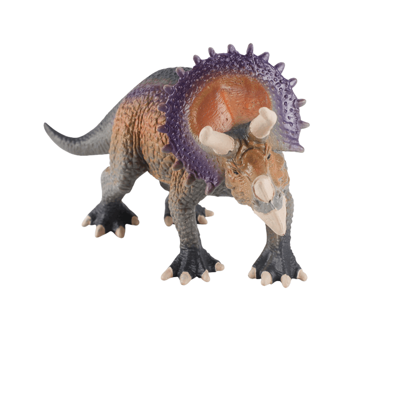 Figura De Dinossauro Realista Triceratops Jurassic 20,5 Cm Em Pvc