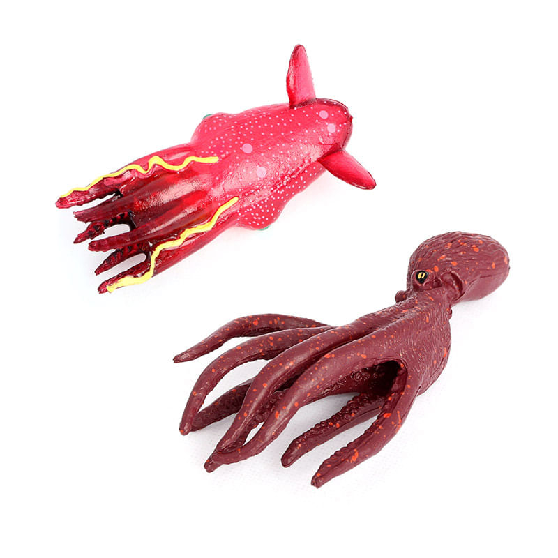 Conjunto De Estatuetas Ocean Creature: Vampire Squid E Ghost Octopus
