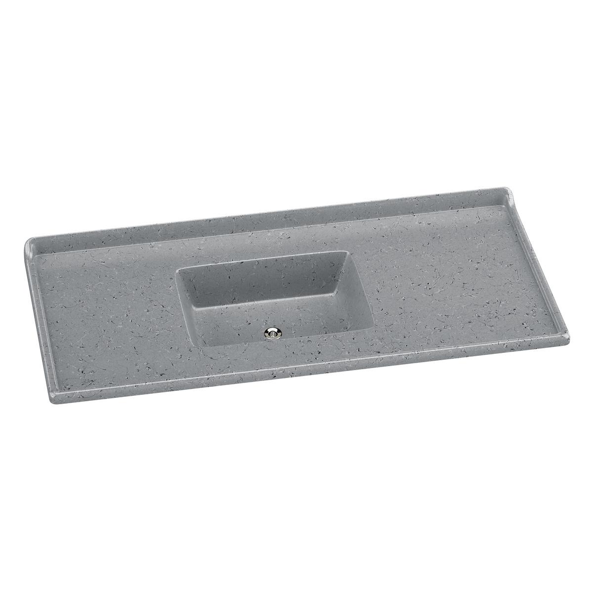 Pia De Cozinha Mármore Sintético 120x55cm Multimóveis Cr20479 Cinza