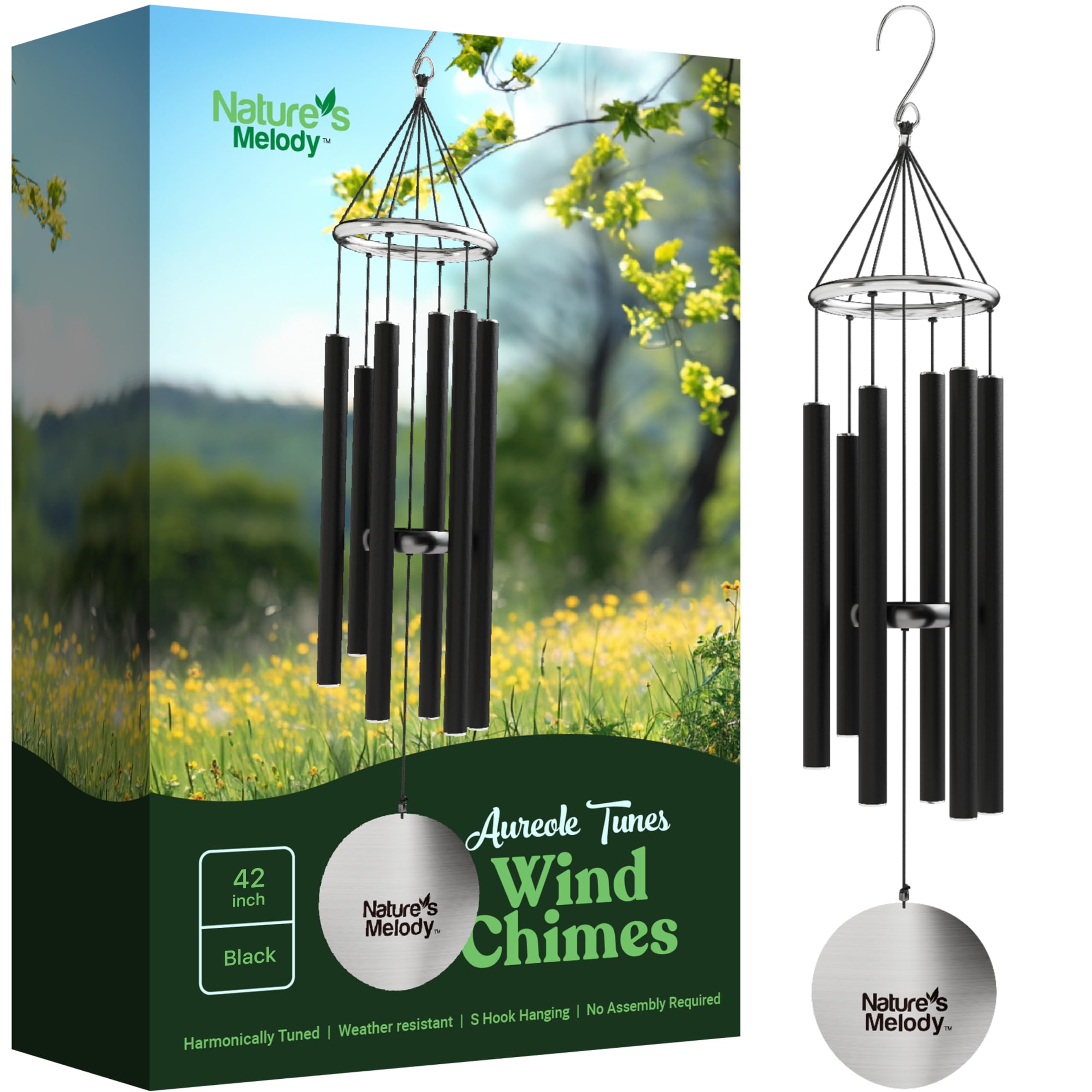 Wind Chimes Nature's Melody Aureole Tunes C (escala Pentatônica)