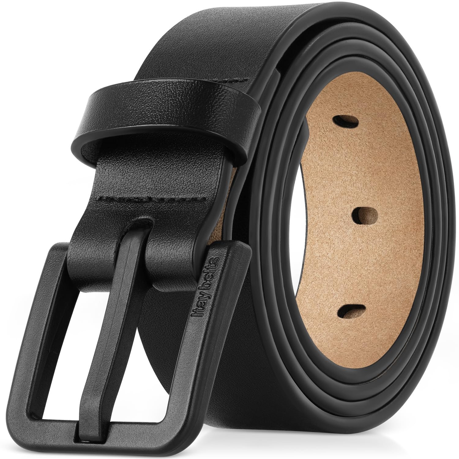 Belt Itay, Sem Metal, Hipoalergênico, De Couro Integral, Masculino