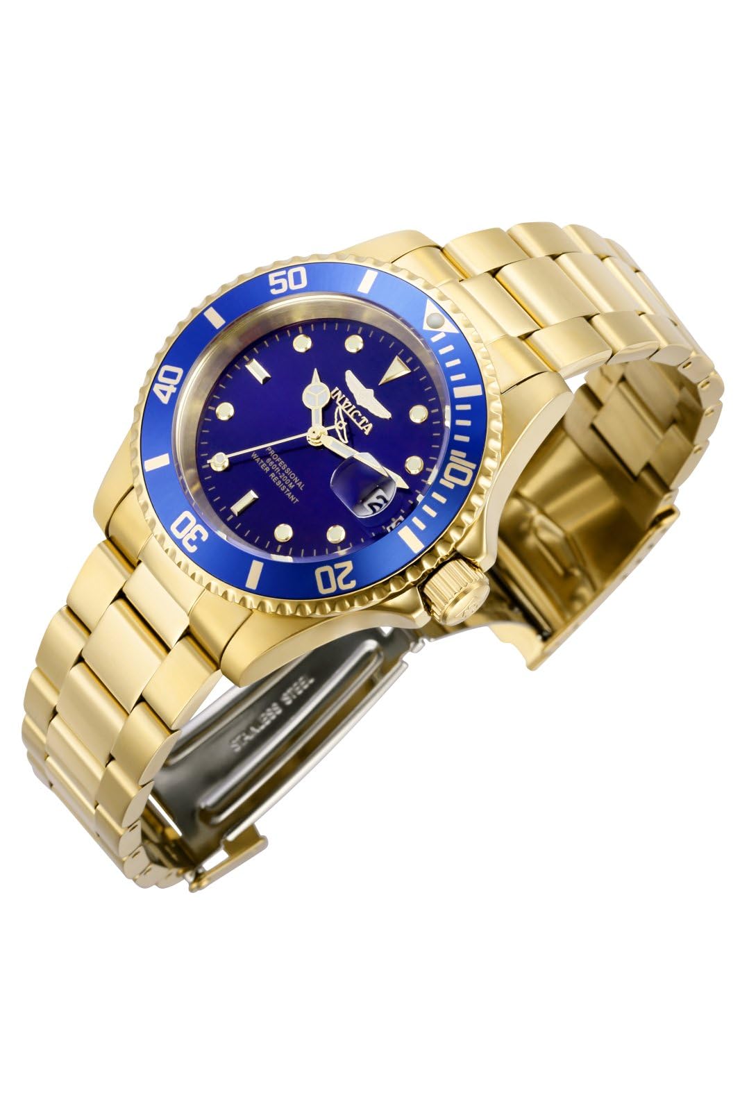 Relógio Invicta Pro Diver 26974 Em Aço Inoxidável Dourado/azul