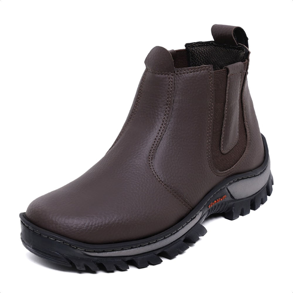 Bota Tratorada Adventure Botina Masculina Calce Facil Solado Borracha Costurado Absorve Impacto