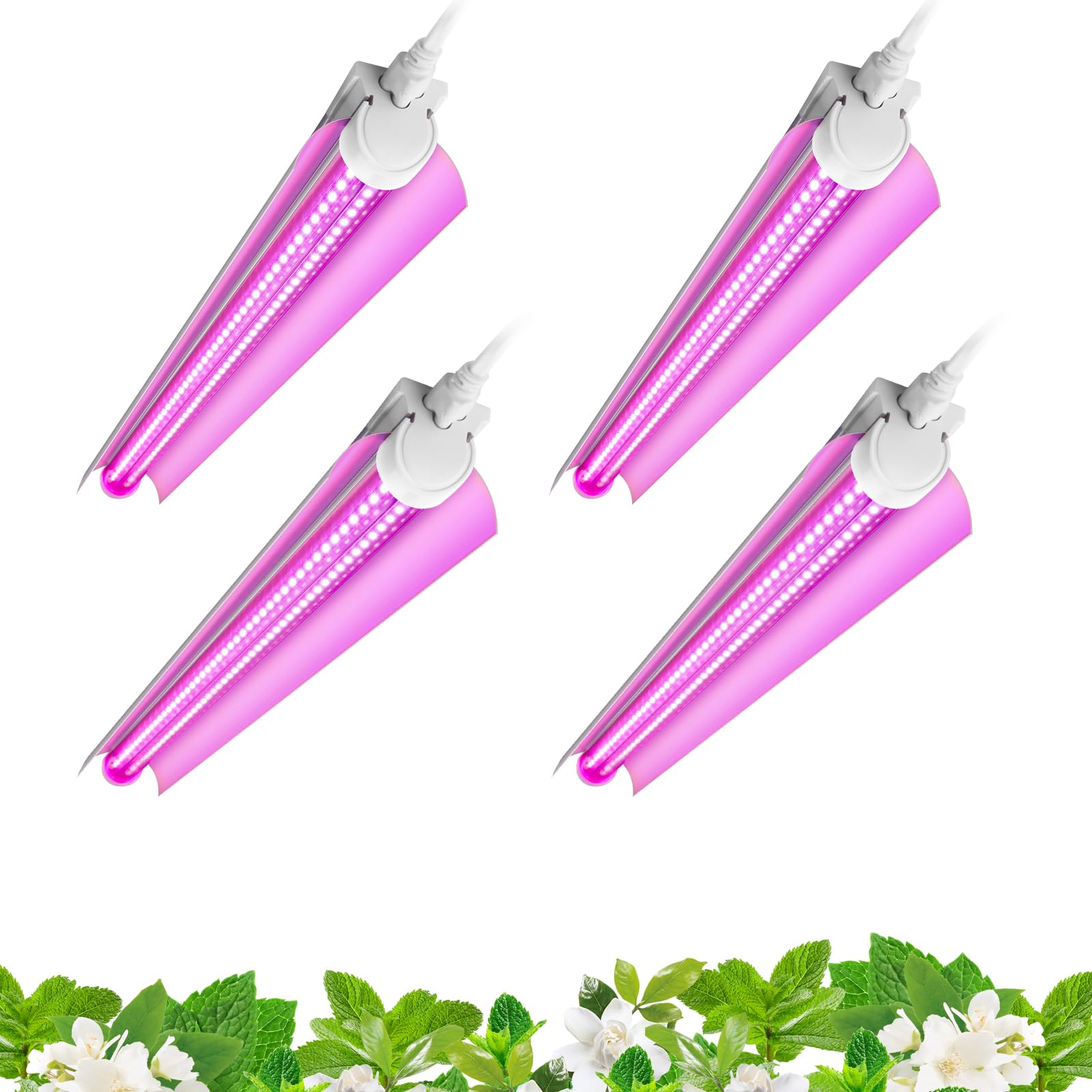 Luzes Led Grow Lights Barrina T8 60 Cm 96 W Full Spectrum, Pacote Com 4