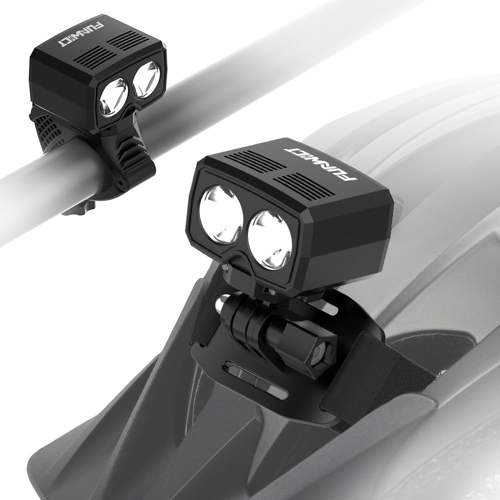 Luz De Capacete Funwict Led Para Bicicleta 1000 Lúmens Preto