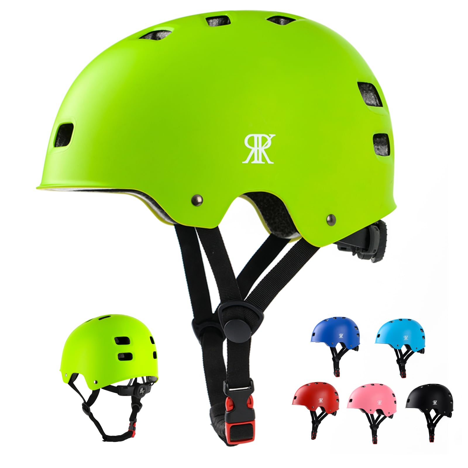 Capacete De Bicicleta Rrk Kids Toddler Para Crianças De 2 A 8 Anos, Verde Ajustável