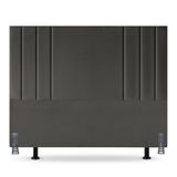 Cabeceira Solteiro Estofada 90 Cm Suede Frame Cama Box Elegante Cinza