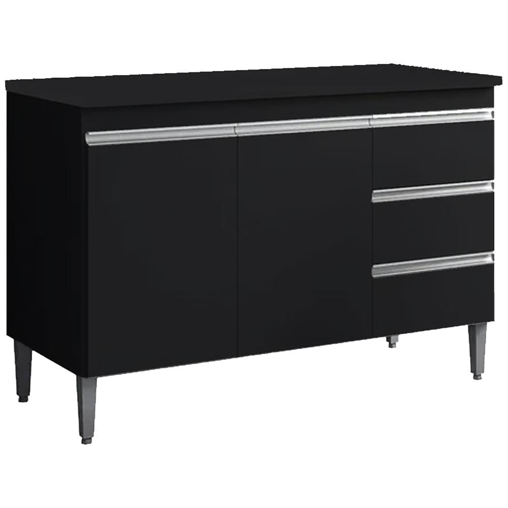 Balcao Com Tampo 2 Pt 3 G 100 Cm Andreia Preto Reajl Moveis