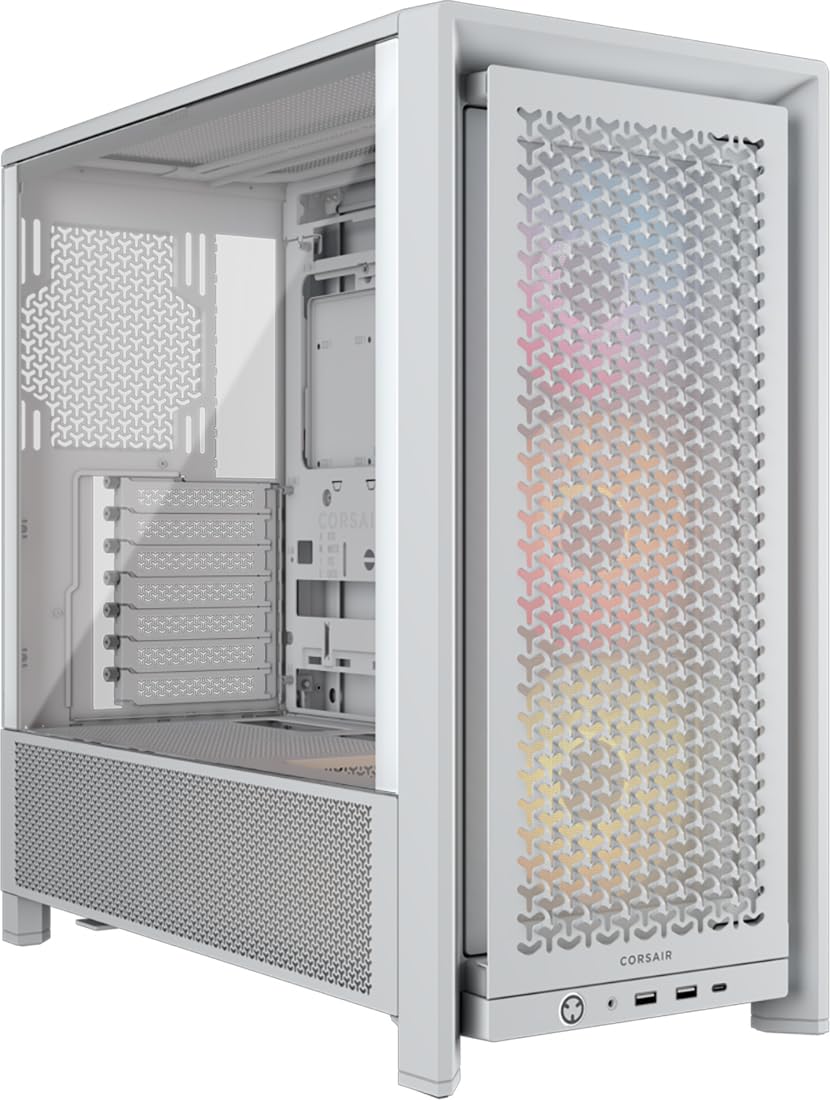 Estojo Para Pc Corsair Frame 4000d Rs Argb Modular Mid-tower Branco