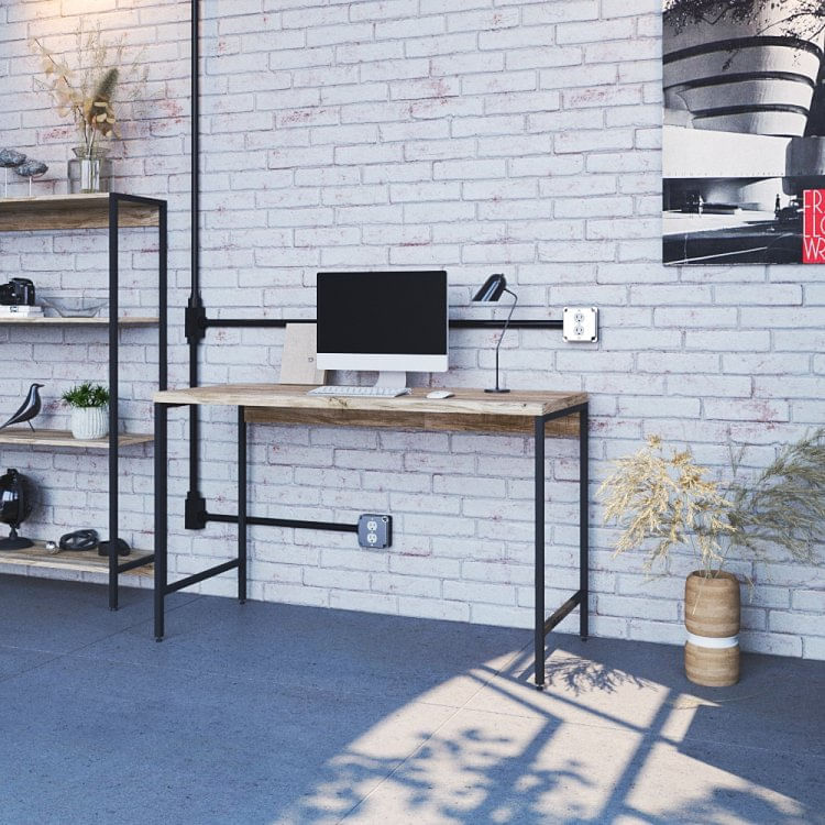 Escrivaninha 120cm Active Espresso Móveis Carvalho