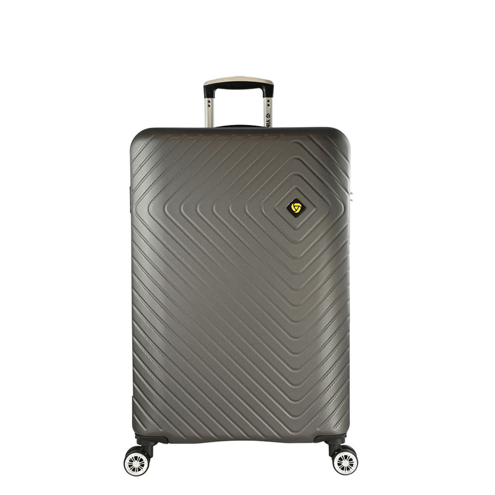 Reembalado: Mala De Bordo Pequena Para Viagem Abs Yins 21167 Cadeado Integrado Rodas Duplas 360 Amarelo Tam Pp