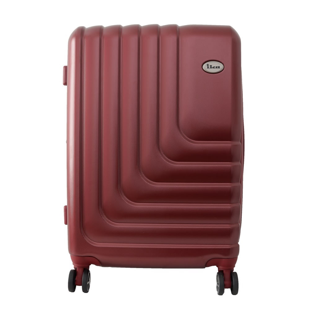 Reembalado: Mala De Viagem Grande Expansivel Em Abs Ika Flex Cadeado Tsa Embutido Rodas Duplas 360 Vermelha