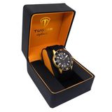 Relógio Masc. Tuguir Anal. Infinity 9169c Dour. Pto E Verm.