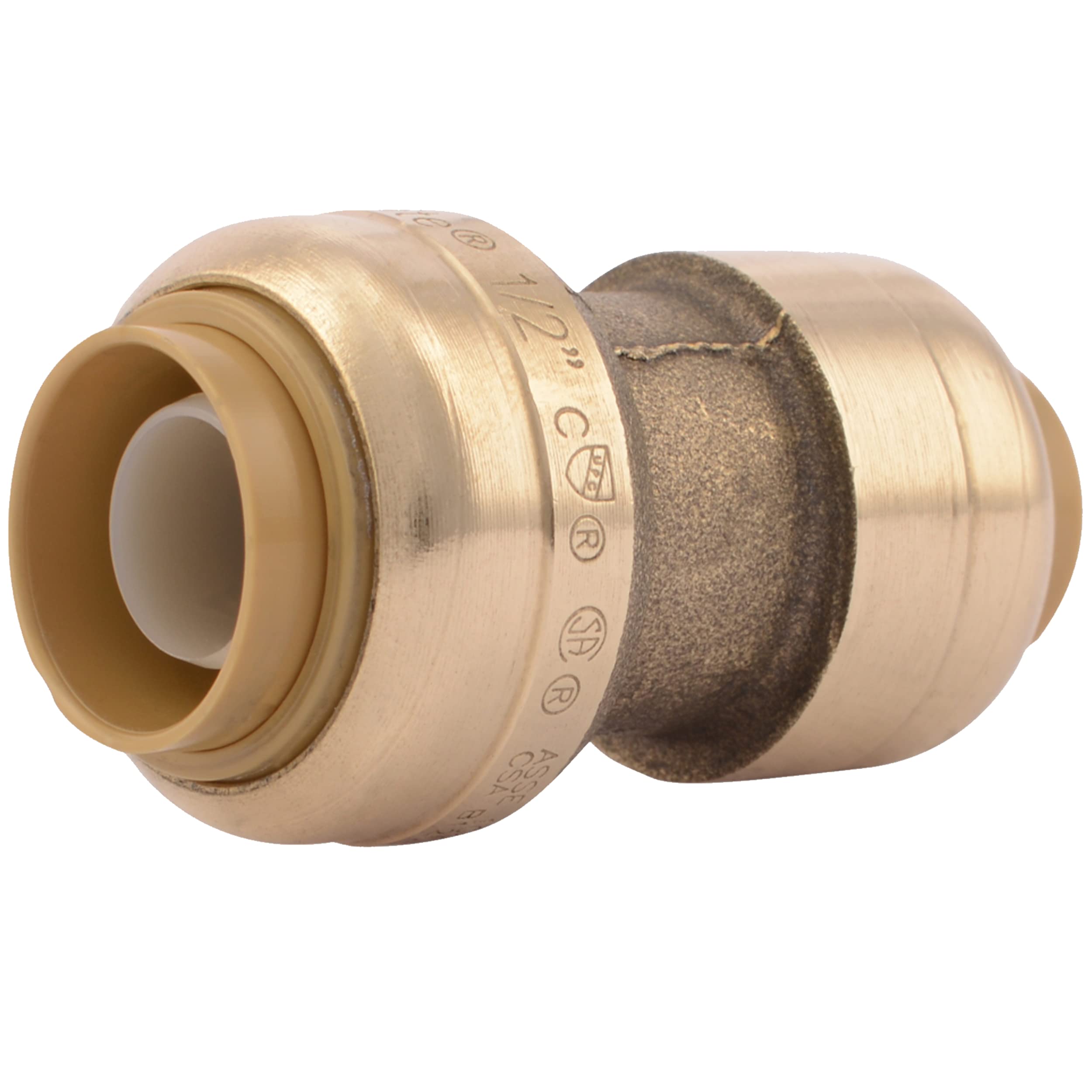 Acoplamento Redutor Sharkbite 3/8" X 1/2" Em Latão Push Connect