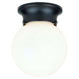 Luminária Westinghouse 6684000 Porch Black White Globe