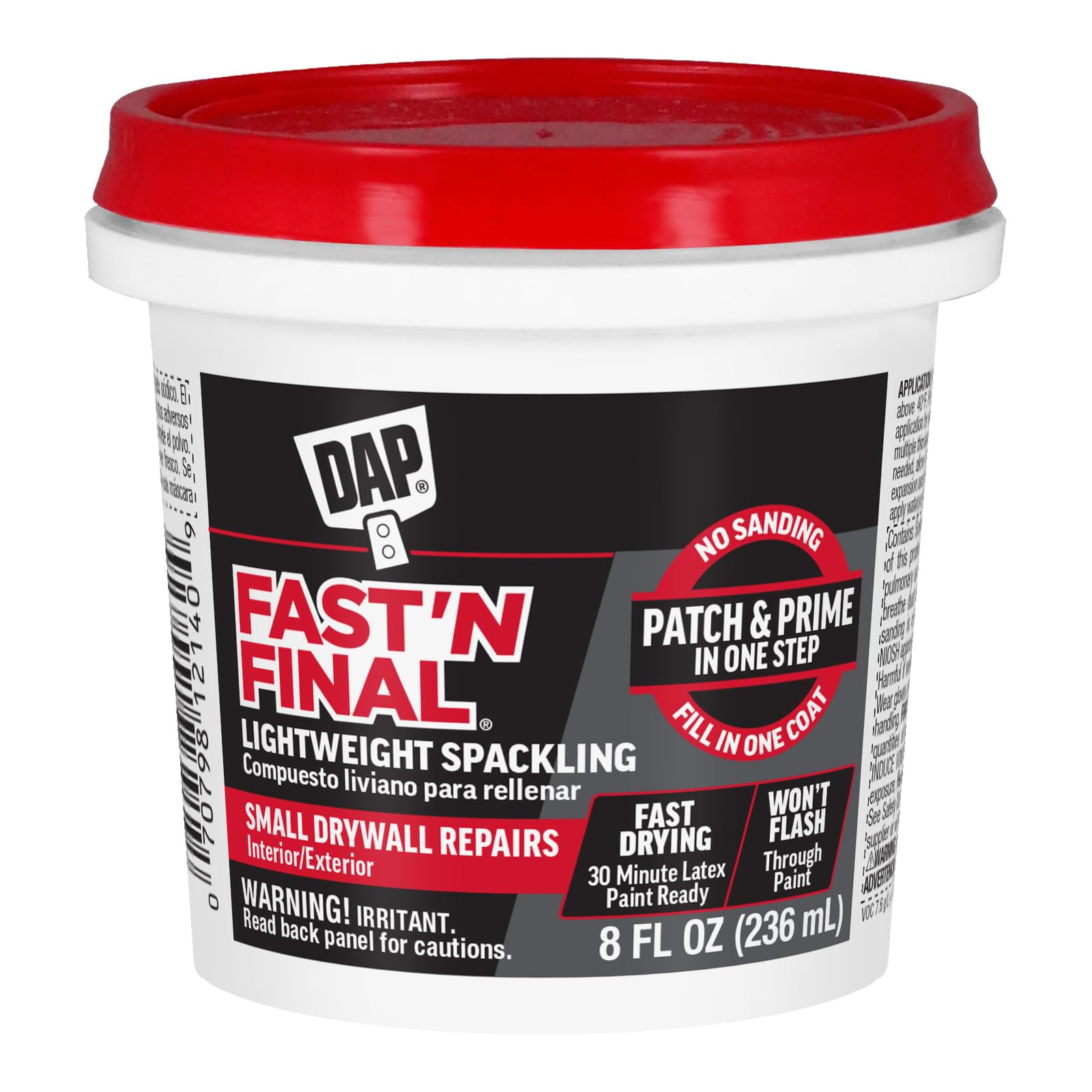 Spackle Dap Fast N Final Interior Exterior 236 Ml Branco