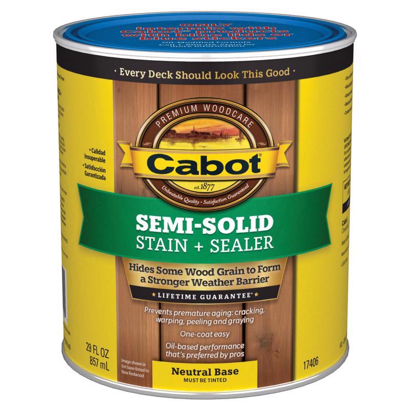 Deck And Siding Stain Cabot Semi-solid Tintable, Pacote De 1 Litro Com 4