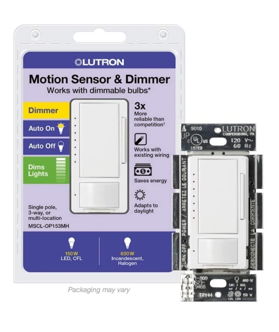 Interruptor Eletrônico Lutron Maestro Sensor De Ocupação Branco 120v