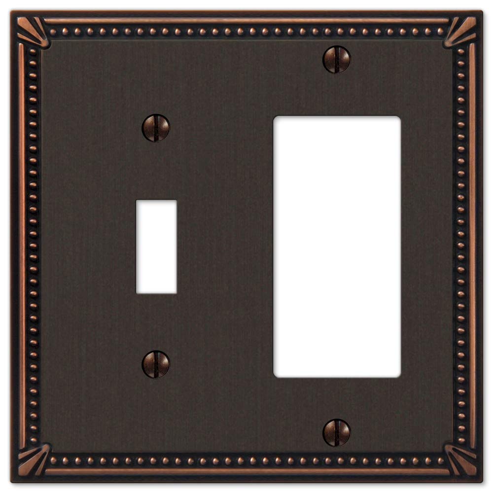 Placa De Parede Amerelle 74trdb Imperial Bead 1 Toggle 1 Rocker