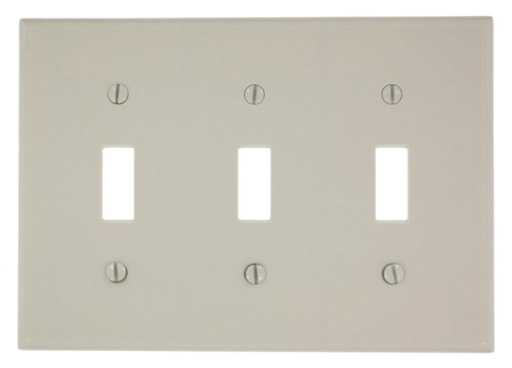 Wallplate Leviton 3-gang Toggle Device Switch Thermoset