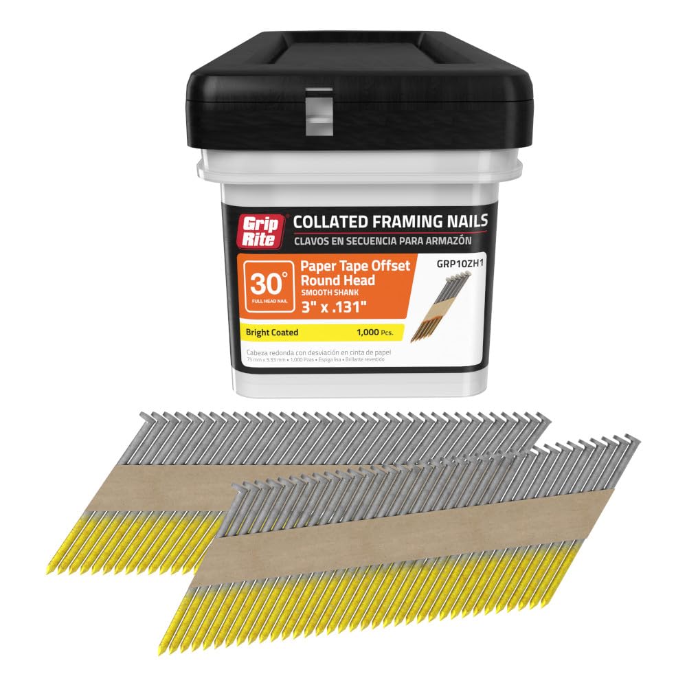 Framing Nails Grip-rite Grp10zh1, Fita De Papel De 3 Polegadas, Cabeça Redonda