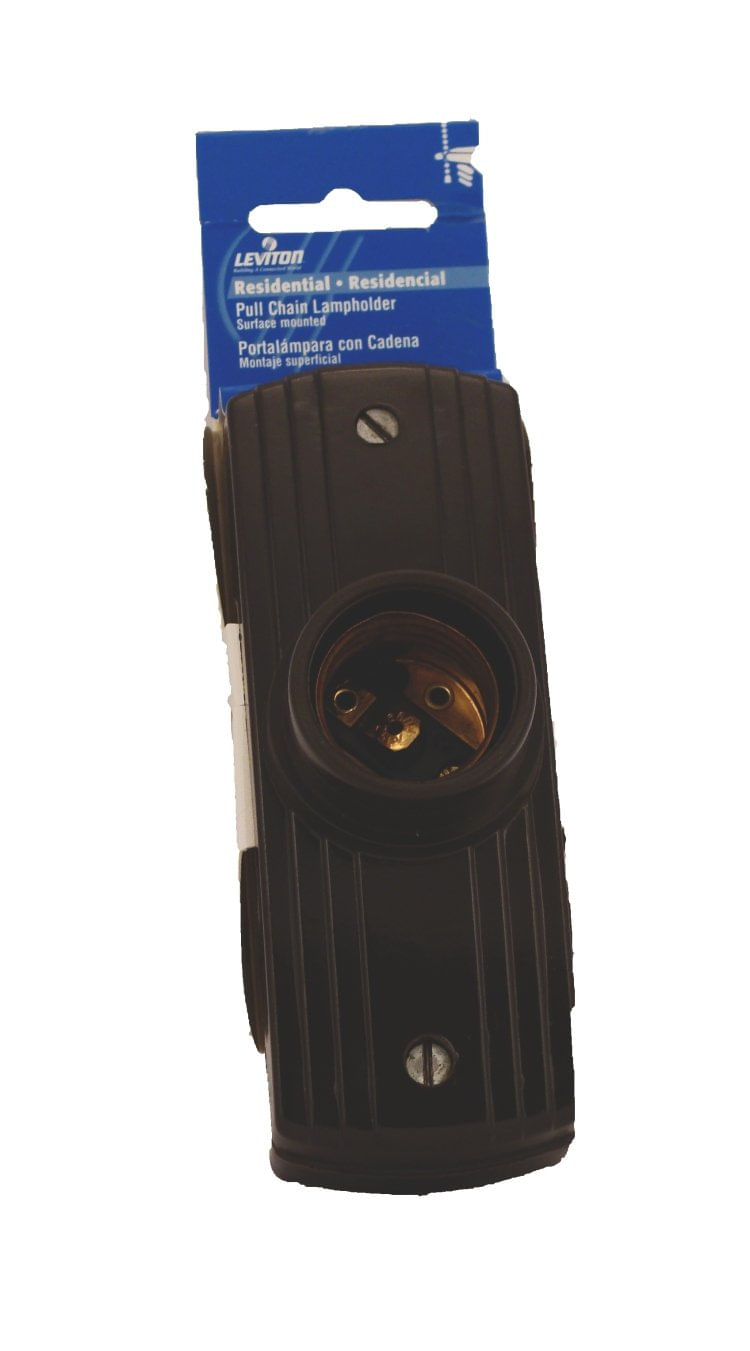 Suporte De Lâmpada Leviton Pull Chain 660w 250v Surface Mount Brown