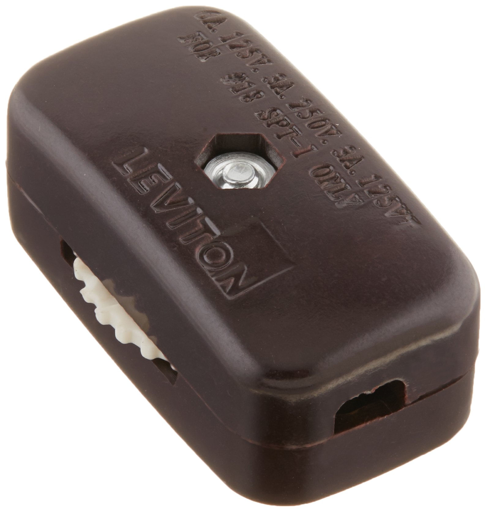 Interruptor Para Cable De Lámpara Paso A Través Leviton 423-3k Marrón