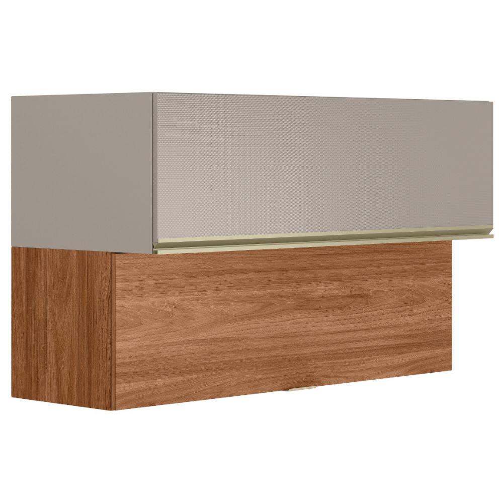 Armario Aereo Basculante 2p 120 Cm Mdf Proenca Nogueira Nude Prime Demartez