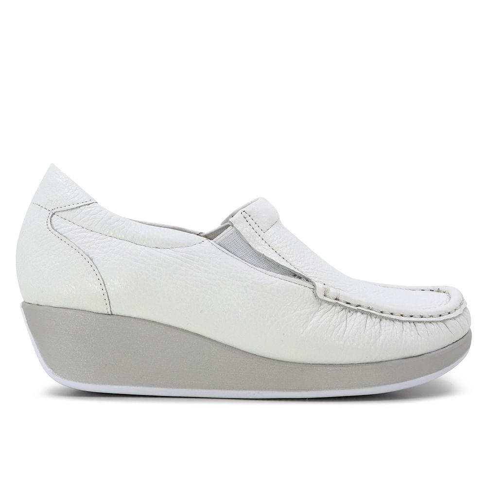 Mocassim Usaflex Anabela Ref 5743pl Branco 37