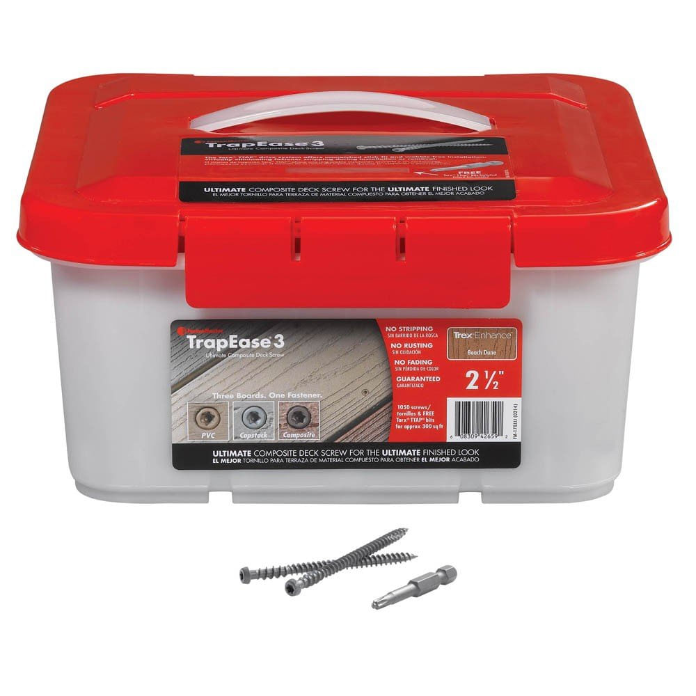 Parafusos De Convés Compostos Fastenmaster Trapease Redwood 2,5 Polegadas