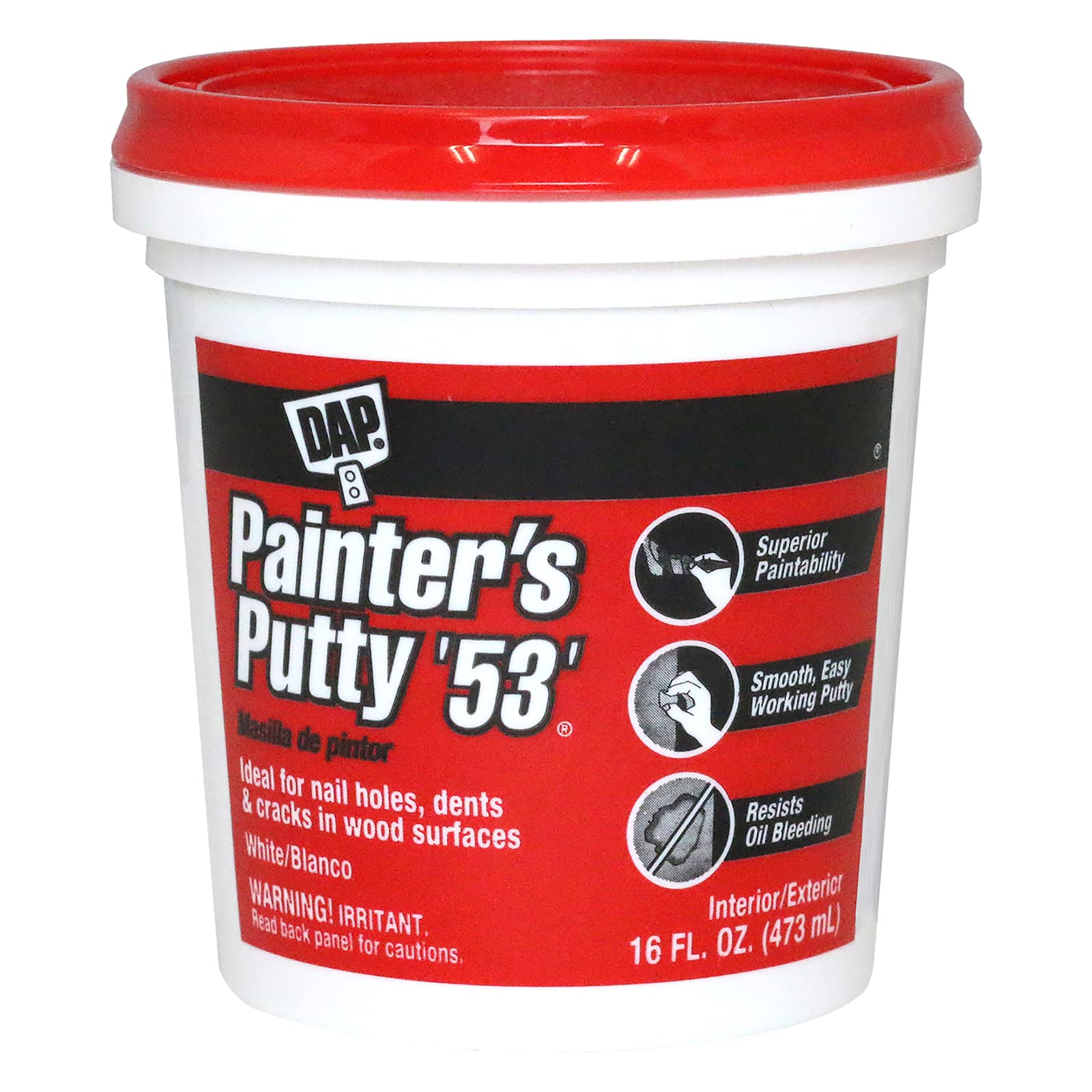 Putty Dap 12242 Painters Pt Raw Building Material 473ml Branco