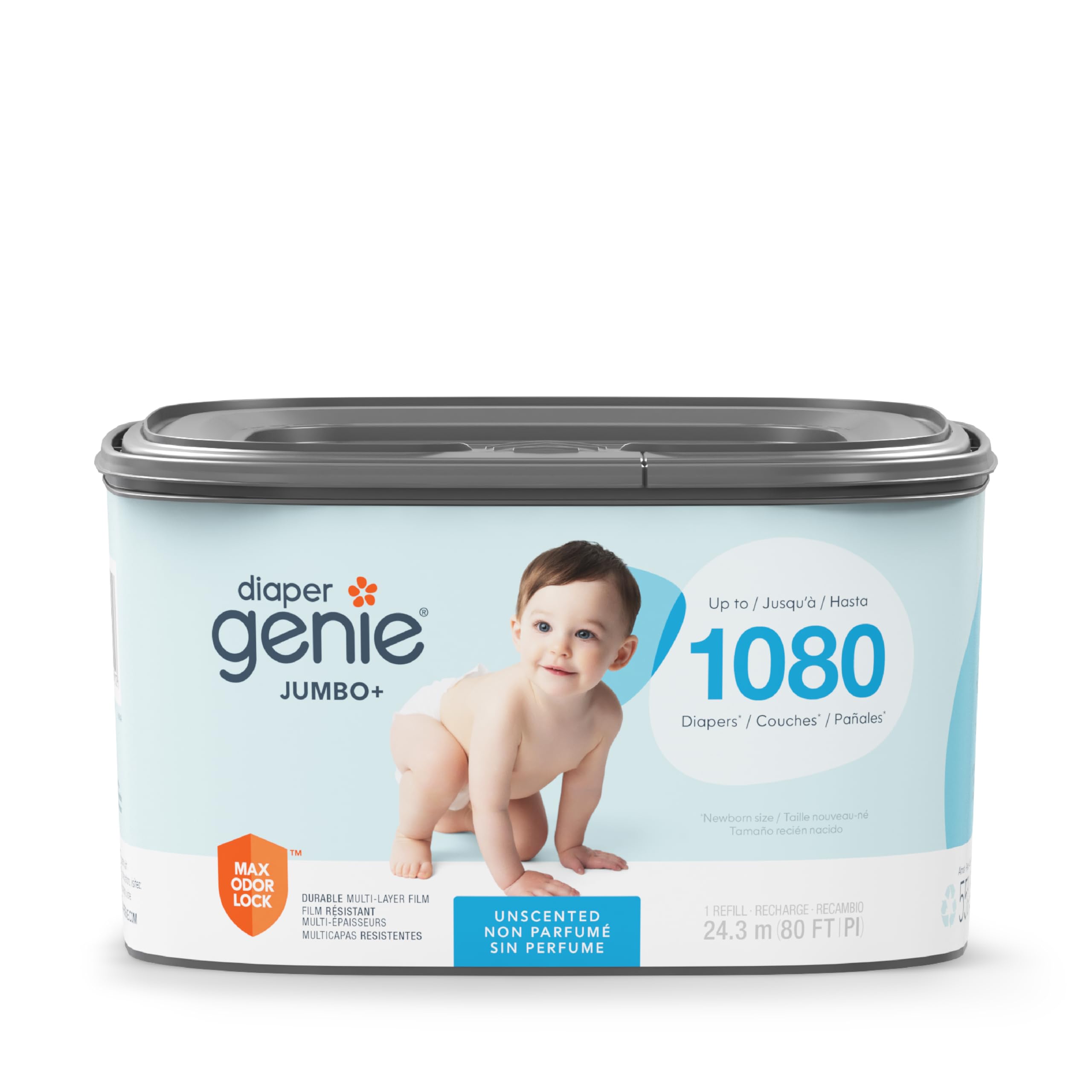 Refil Quadrado Diaper Genie Jumbo+ Para Baldes Diaper Genie