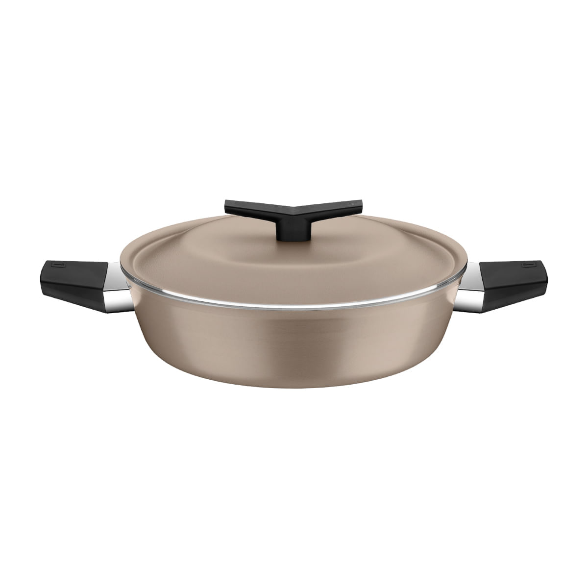 Cópia De Caçarola Tramontina Romagna Aço Inox Cerâmico Marfim 24 Cm 5,24 L Tramontina