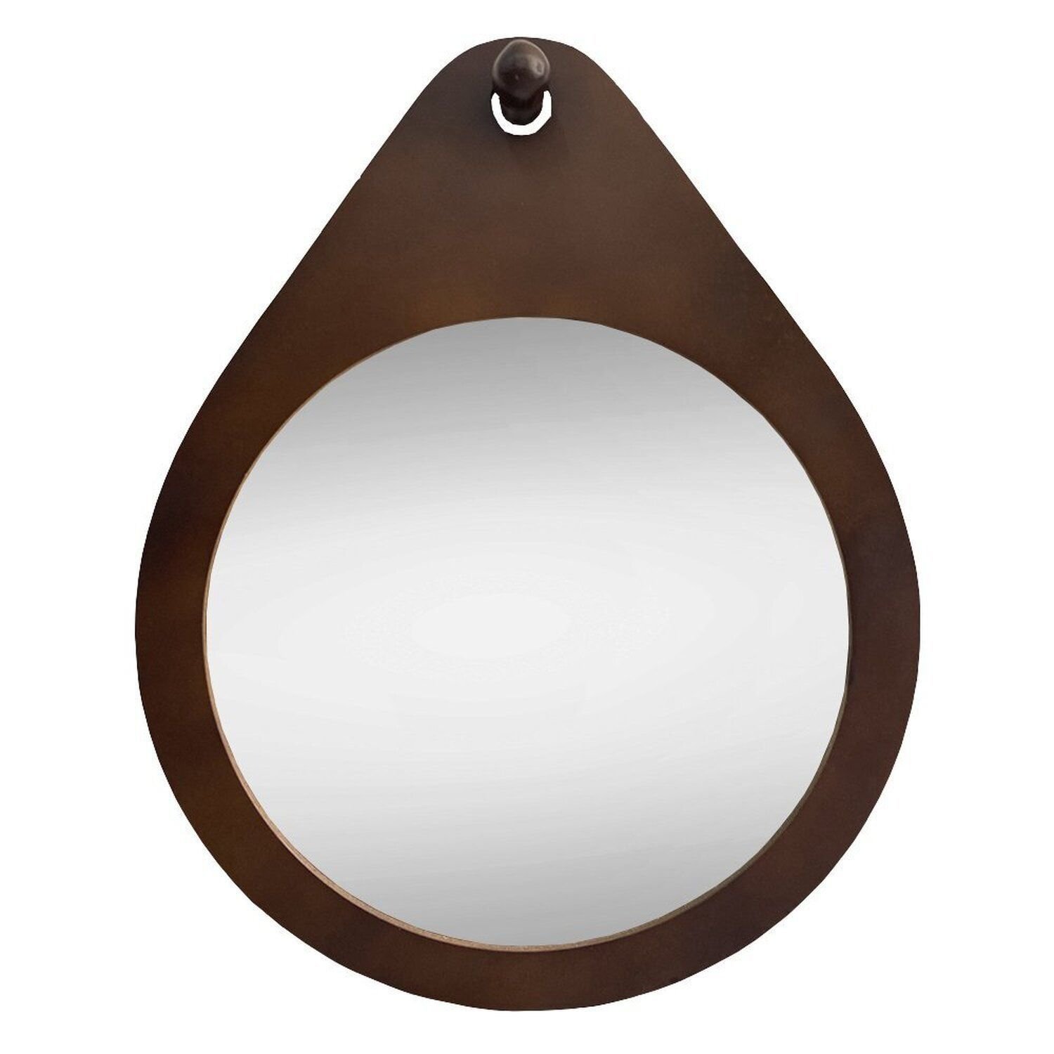 Espelho Decorativo Redondo Flatwood 60x80cm De Parede Para Banheiro Cozinha Sala Madeira