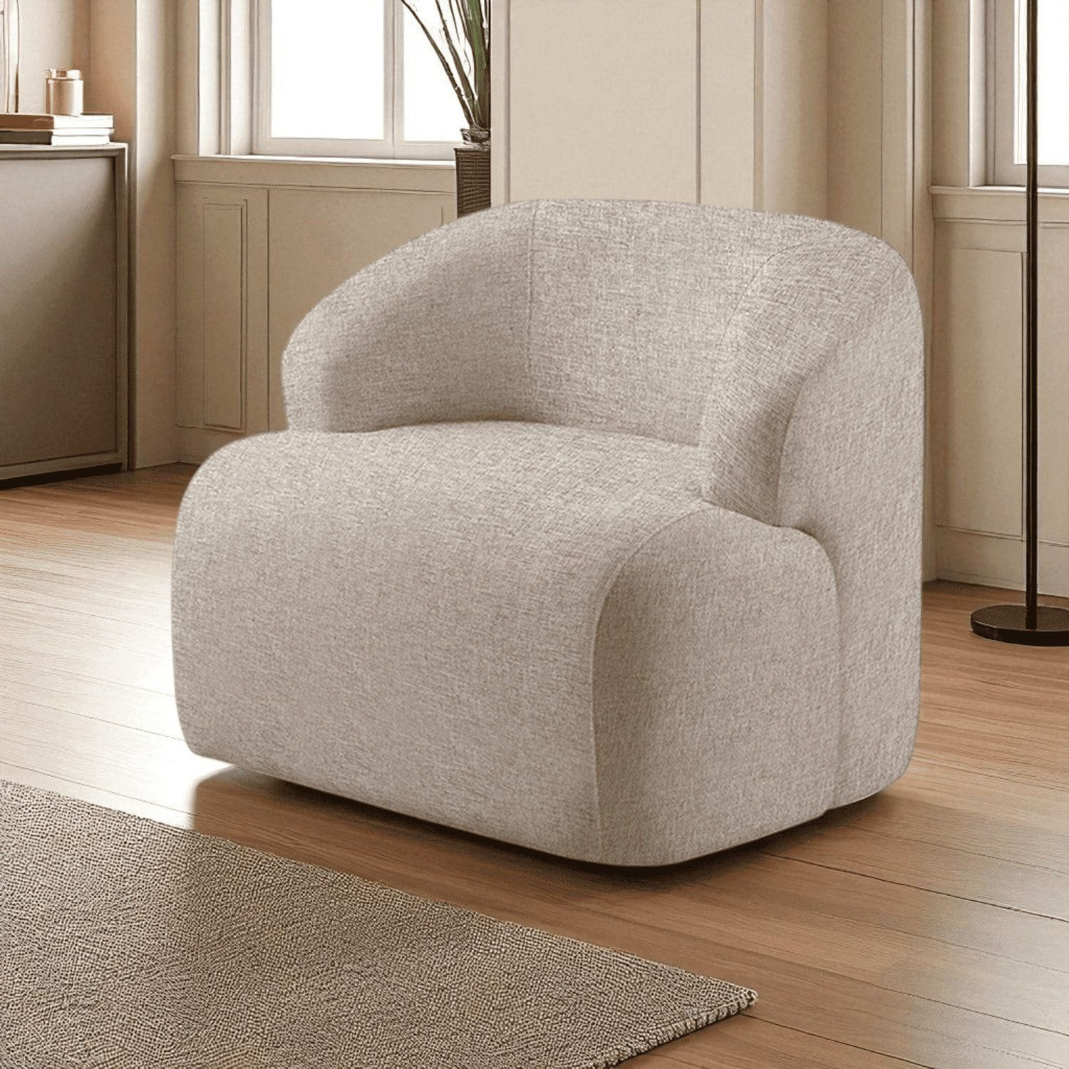 Poltrona Luxo Madeira Maciça Eucalipto Noah Cappuccino