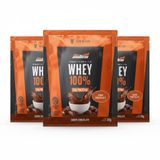 Kit 3 Whey Protein 100% 21g Proteina Chocolate Sache