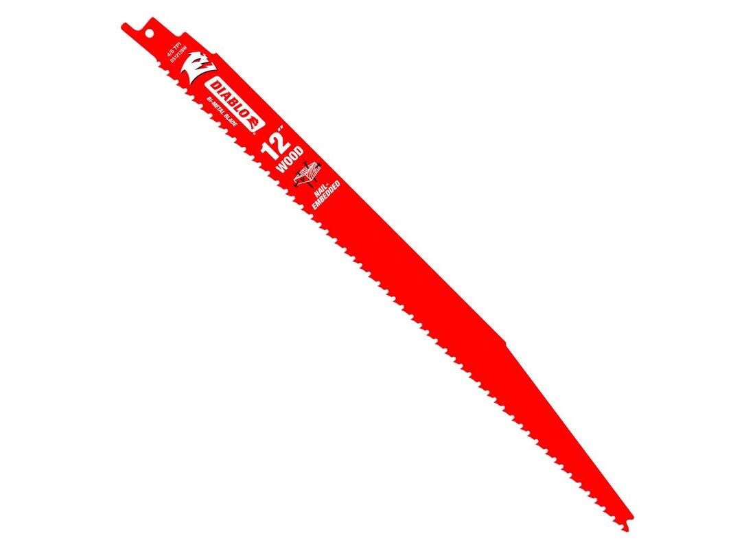 Diablo Saw Blades, 12 Polegadas, Bimetálica, Madeira Embutida Em Pregos, Pacote Com 5