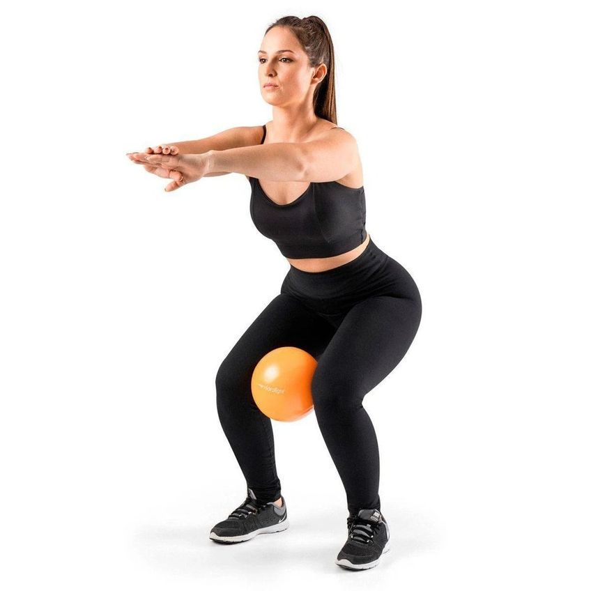 Bola Fisioterapia 20cm Com Bomba Pilates Exercicios Ginastica Yoga Hidrolight - imagem 3