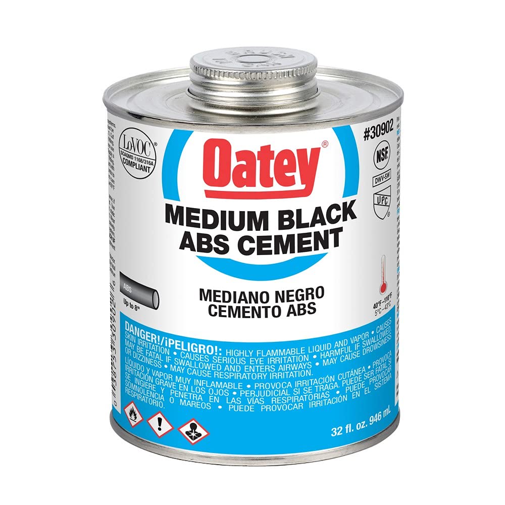 Cimento Médio Abs Oatey Black 946ml